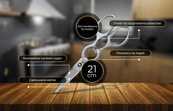 Shiori 撓 Hasami nożyce kuchenne wielofunkcyjne