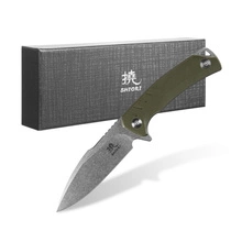 Shiori 撓 Midori No-Shi - nóż mysliwski/taktyczny full-tang ze stali 10Cr15CoMov, Stone Washed