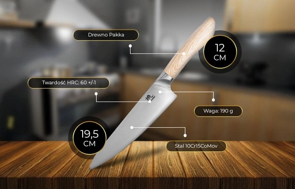 Shiori 撓 Shinogi Sifu profesjonalny nóż szefa kuchni