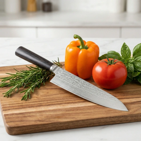 Shiori 撓 Kyoto Sifu - japoński nóż szefa kuchni Seki/Japonia ze stali damasceńskiej VG10