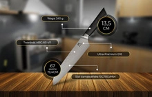 Shiori 撓 Hiashi Santoku - uniwersalny, wielozadaniowy nóż szefa kuchni