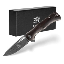 Shiori 撓 Mori - nóż myśliwski ze stali damasceńskiej