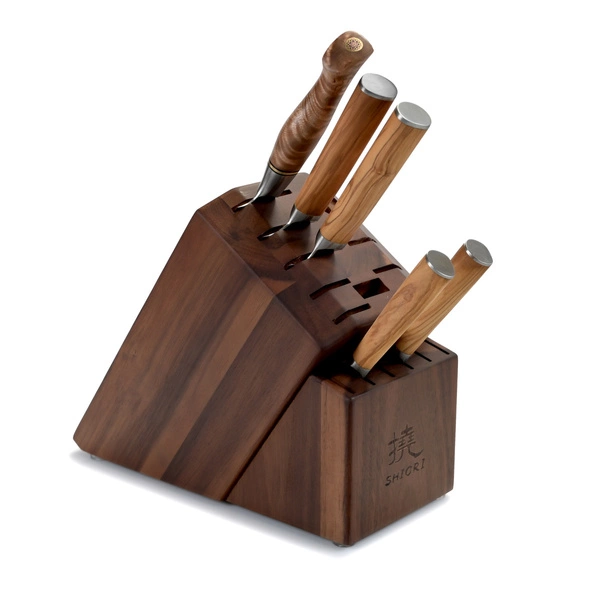 Shiori 撓 Akashia Burokku stojak na noże 16 otworów