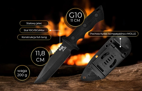 Shiori 撓 Heishi V2- nóż taktyczny full-tang ze stali 10Cr15CoMov