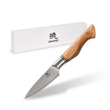 Shiori 撓 Shibuki Shōto  - nóż do obierania ze stali sandvik 14C28N