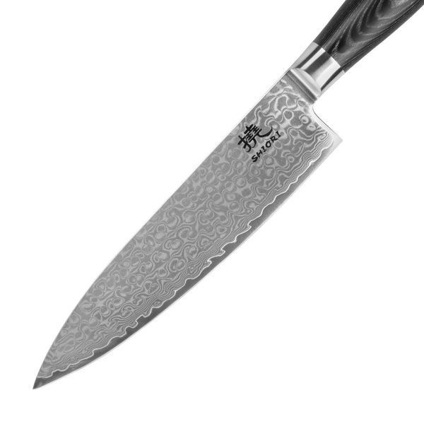 Shiori 3-Set 撓 Kuro V2 Shōto + Murō + Sifu - zestaw trzech noży ze stali damasceńskiej
