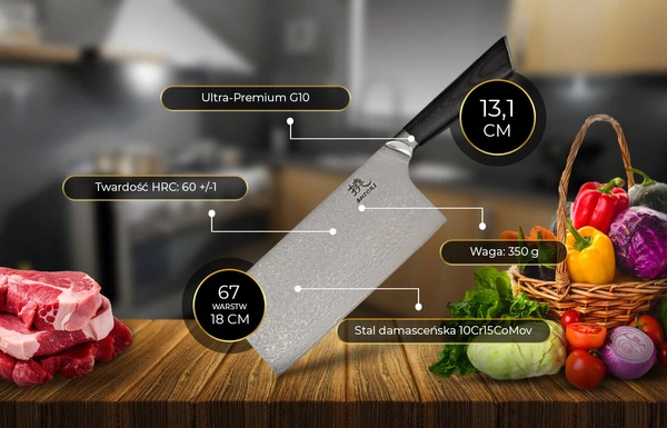 Shiori 撓 Hiashi Haku - tasak do mięsa i warzyw