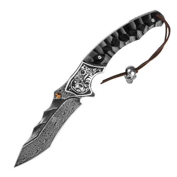 Shiori 撓 Nikuya - nóż myśliwski ze stali damasceńskiej