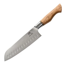 Shiori 撓 Shibuki Santoku - uniwersalny, wielozadaniowy nóż szefa kuchni ze stali sandvik 14C28N