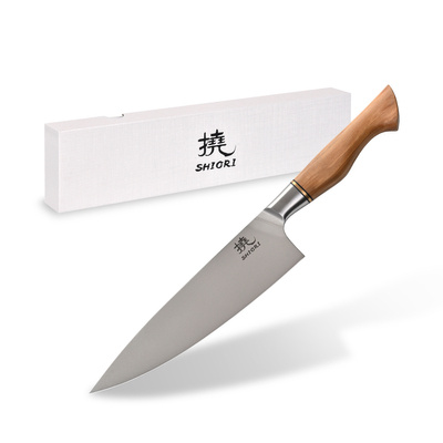 Shiori 撓 Shibuki Sifu profesjonalny nóż szefa kuchni ze stali sandvik 14C28N